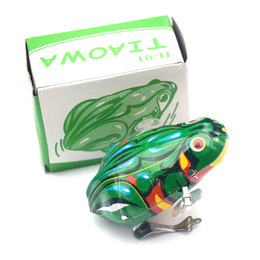 Frog Nostalgic Toy Boy Gift Winding Tin Frog Toy Gift