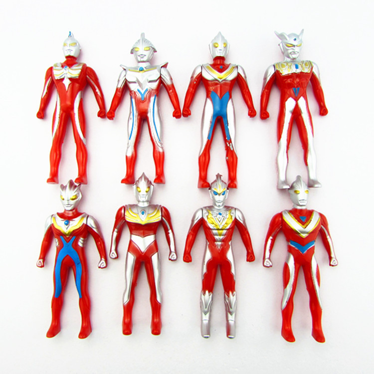 宇宙超人儿童玩具套装  银河超人泰罗赛文艾斯八合一组合