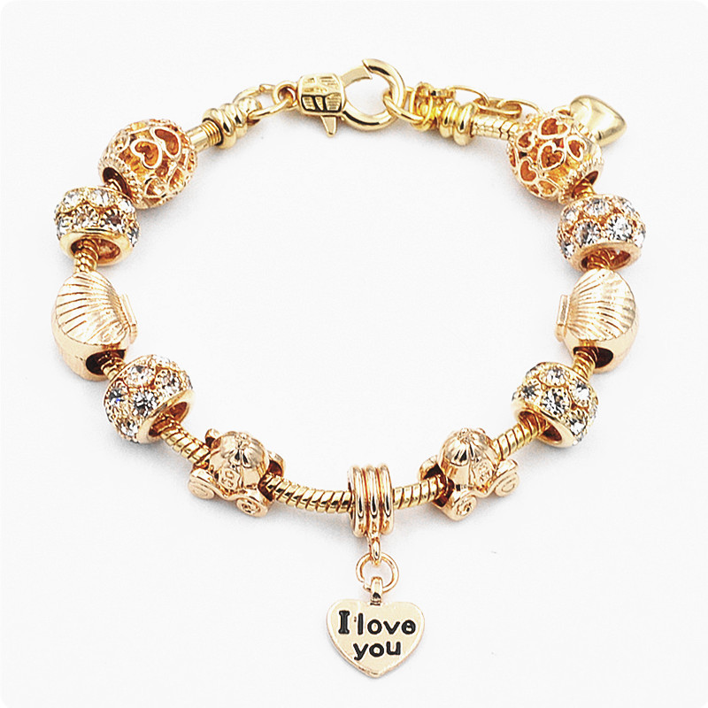 40g Weight Alloy Pendant Material Diamond Inlay Material Bracelets Classification Alloy Chain Material 1 Piece Quantity Holiday, Daily, Street Occasion Alloy Material Letter, Heart Shape Pattern Unisex Gender Plating Design Simple Style Style Simple Style Letter Heart Shape Diamond Alloy Wholesale Bracelets 8