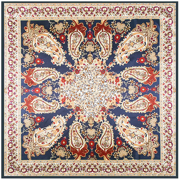 Mai Tong silk scarf 90cm * 90cm new retro large cashew women's artificial silk large square scarf scarf scarf
