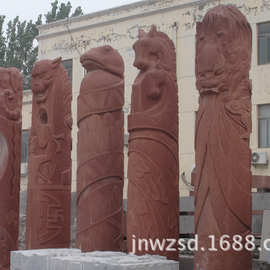 供应校园石雕文化柱价格 公园景观文化柱哪里卖 大理石文化柱图片