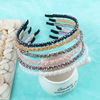 Hair accessory, double row fishing line, headband with beads, crystal, 2021 collection, new collection, Korean style