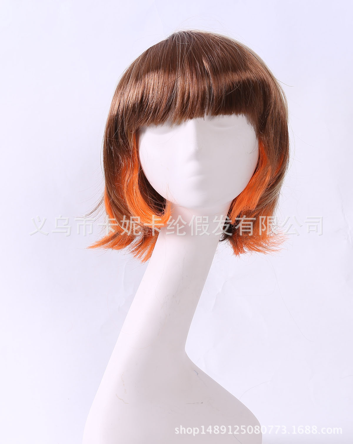 Nueva peluca corta para mujer de carnaval de fiesta de moda amarillo granate