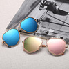 Fashionable metal sunglasses suitable for men and women, city style, wholesale