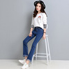 autumn new products high waist bell bottoms female Han edition