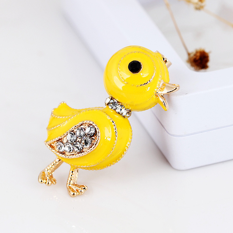 Mignon Canard Alliage Placage Incruster Strass Femmes Broches display picture 5
