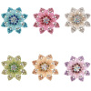 High-end metal brooch, silver universal accessory lapel pin, flowered, wholesale