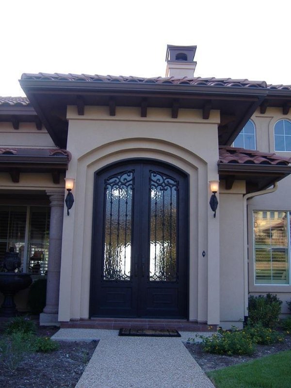 别墅铁艺入户门EBD061B