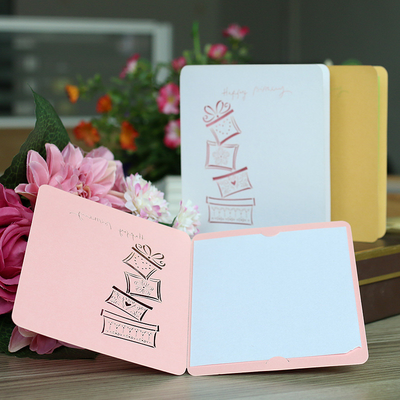 festival currency Mini Greeting cards originality Birthday Wishes Thank You Card Acknowledge card Customized