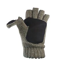 户外钓鱼打猎学生电脑打字男式针织加厚可露半指翻盖防滑加绒手套
