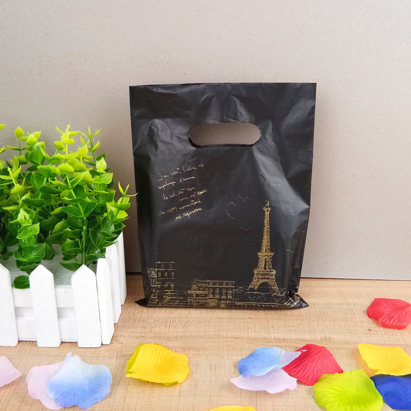 Yiwu Manufactor wholesale reticule Medium and small Rail ride Classic style pe Plastic thickening Shopping bag Quality