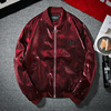 Spring and autumn season couple tide brand Embroidered Baseball suit men pilot jacket male fashion Korean youth thin coa