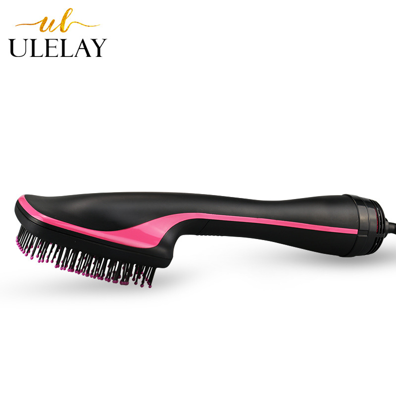 新新品多功能热风梳电吹机跨境护发直发按摩器懒人造型梳工厂直销