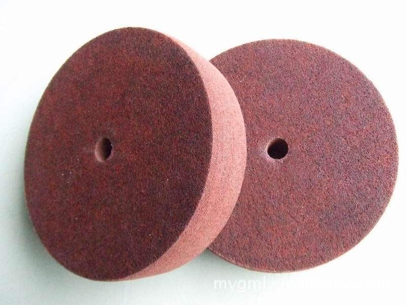 供应6寸8寸10寸12寸铁红色恒兴优质环保型水磨不织布抛光轮