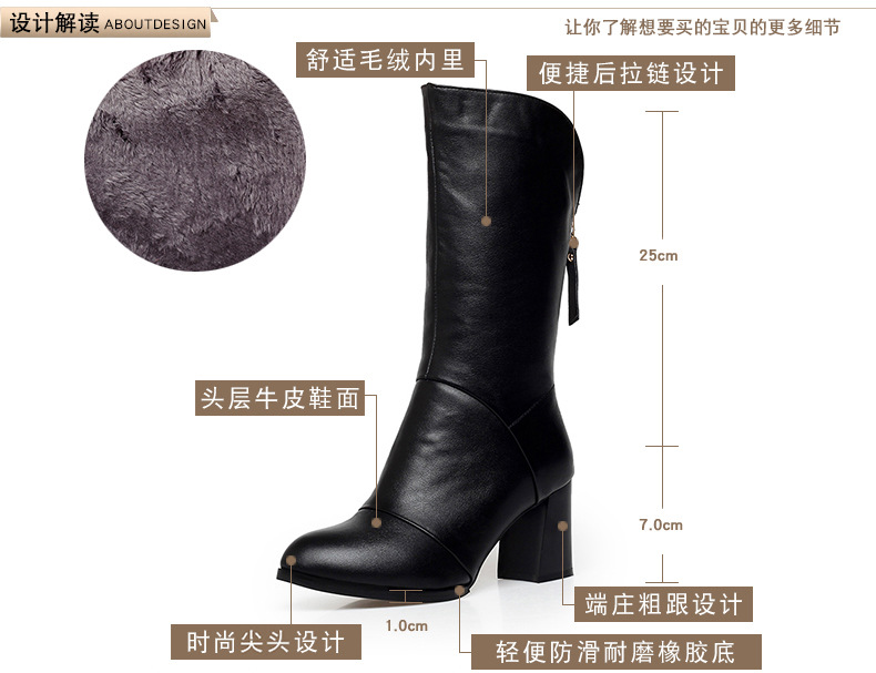 Bottes femme en En cuir - Ref 3355234 Image 11