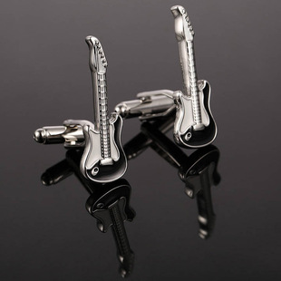 French Shirt Cufflinks Guitar Shaped Cuffles for Musical Instrument Violin Copper Cufflinks Button 10126