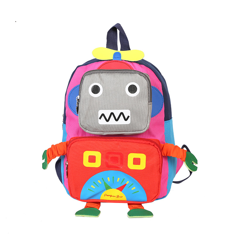 Cartoon Kindergarten School Bag 1-5 Years Old Travel Backpack Robot Bag