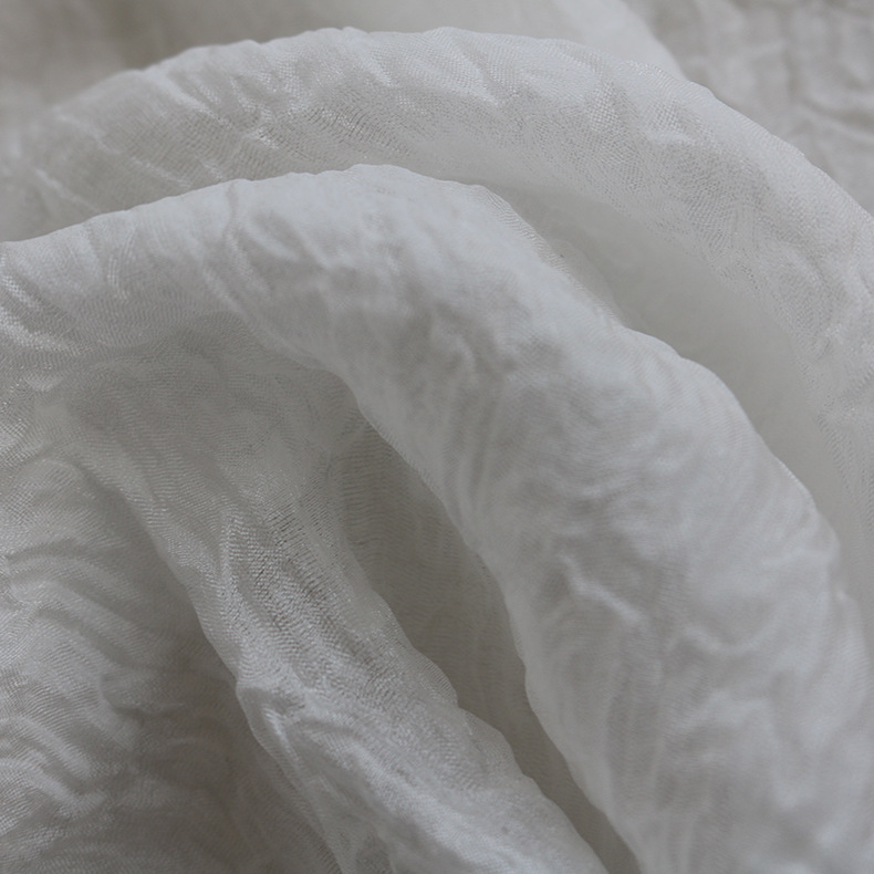 纺织面料湘云绸真丝提花面料 连衣裙提花桑蚕丝交织面料新型花样