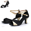 New stitching 5/7 cm mid -high -heeled adult ladies Latin dance shoes soft soles women Latin shoe square dance shoes