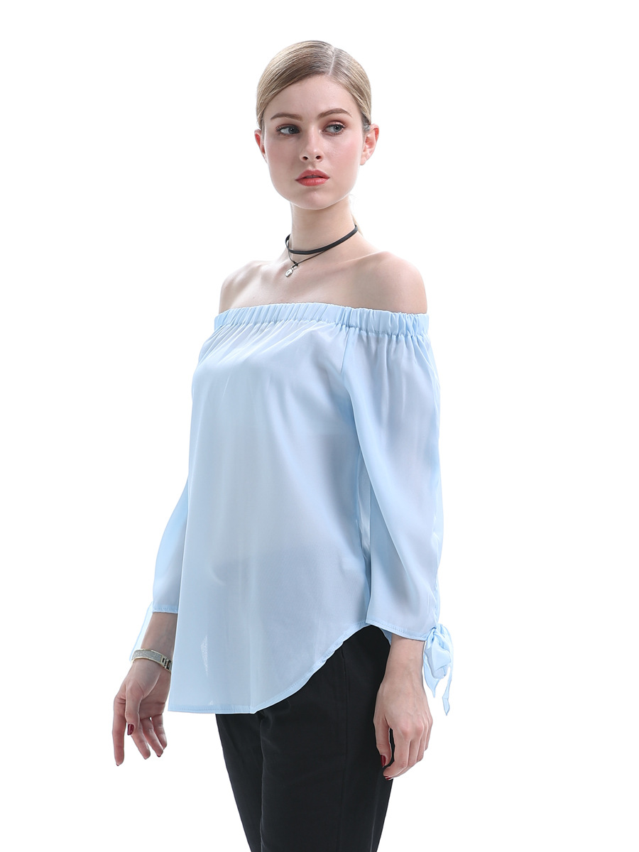 autumn new sexy loose off-the-shoulder blouse  NSJR22603