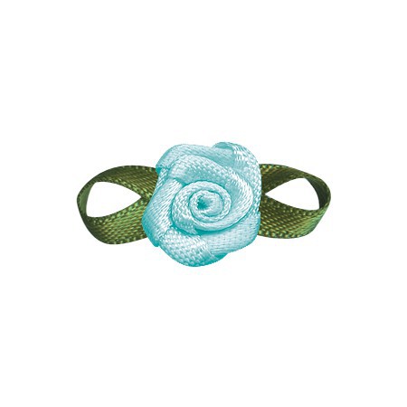Yao Ming decoración de flores DIY hecho a mano 2 puntos Rosa ropa interior Decoración Accesorios hechos a mano cinta pequeña flor arco