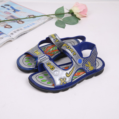 plastic cement Boy children's shoes summer Cartoon Sandals CUHK Toe Student shoes Beach shoes