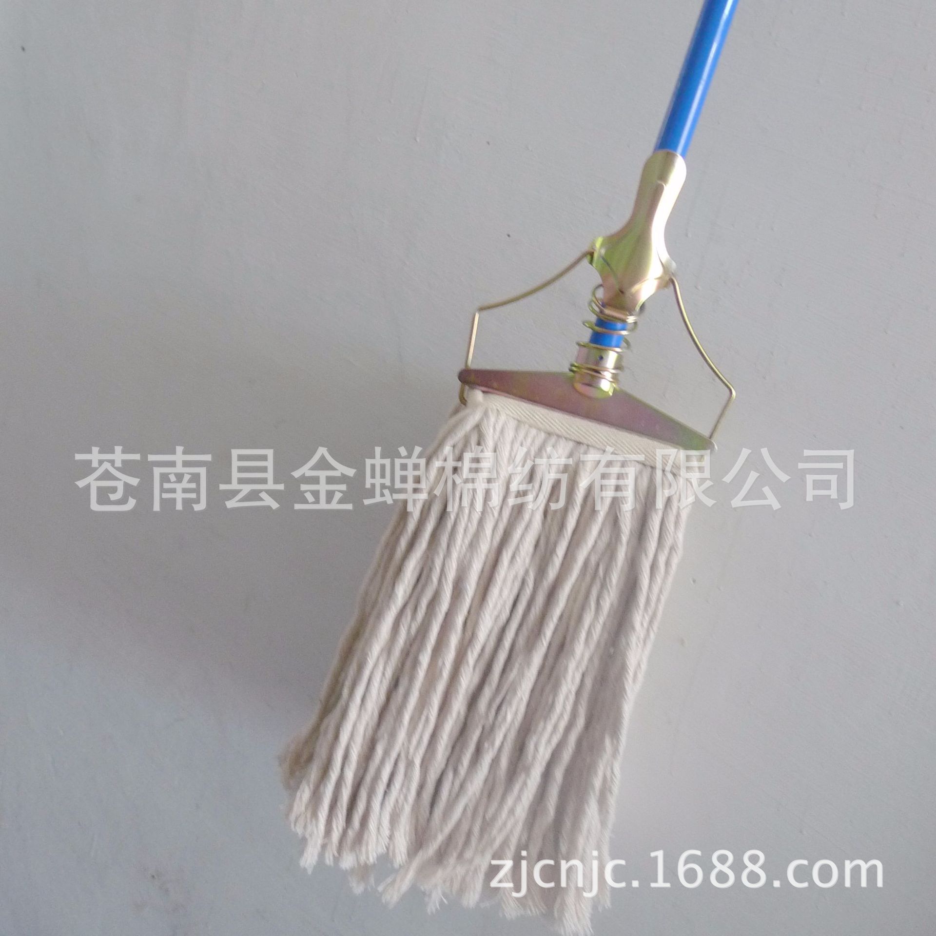 厂家生产铁杆弹簧夹旋螺式拖把棉纱棉线拖把船舶物料水拖把174276