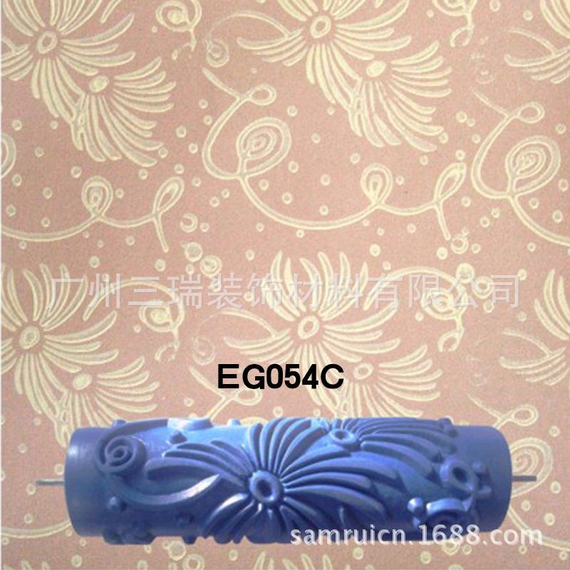 7 pulgadas rodillo de impresión herramienta arte pintura pared moleteado líquido papel pintado rodillo de impresión pintura rodillo moleteado rodillo