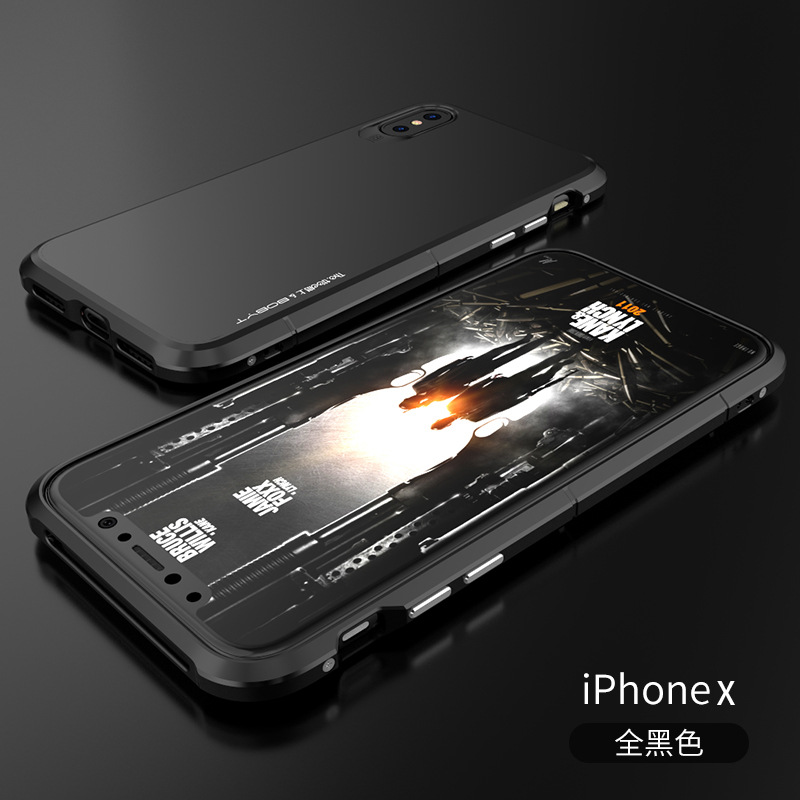 GINMIC Shield Aluminum Metal Frame Hard PC Back Cover Case for Apple iPhone X