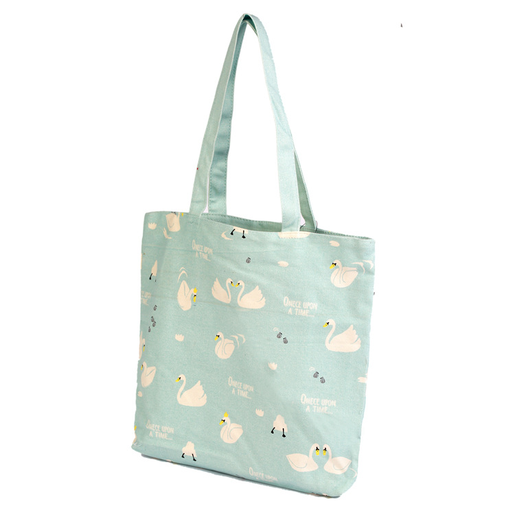 猫咪柴犬狐狸动物印花 帆布袋手提袋有手机袋 厂家定制logo