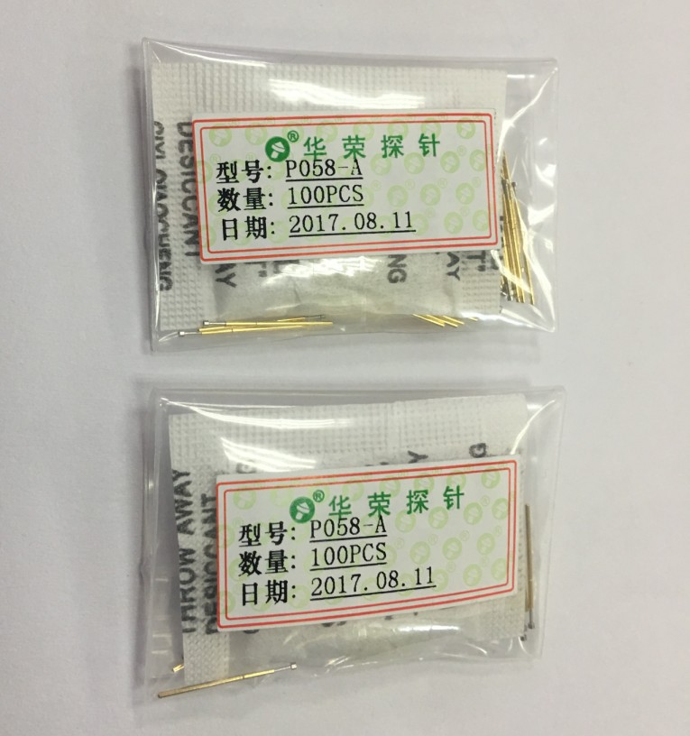 华荣探针 弹簧导电针 PCB光板针 P058-A PA058-A2凹头镀镍 20#