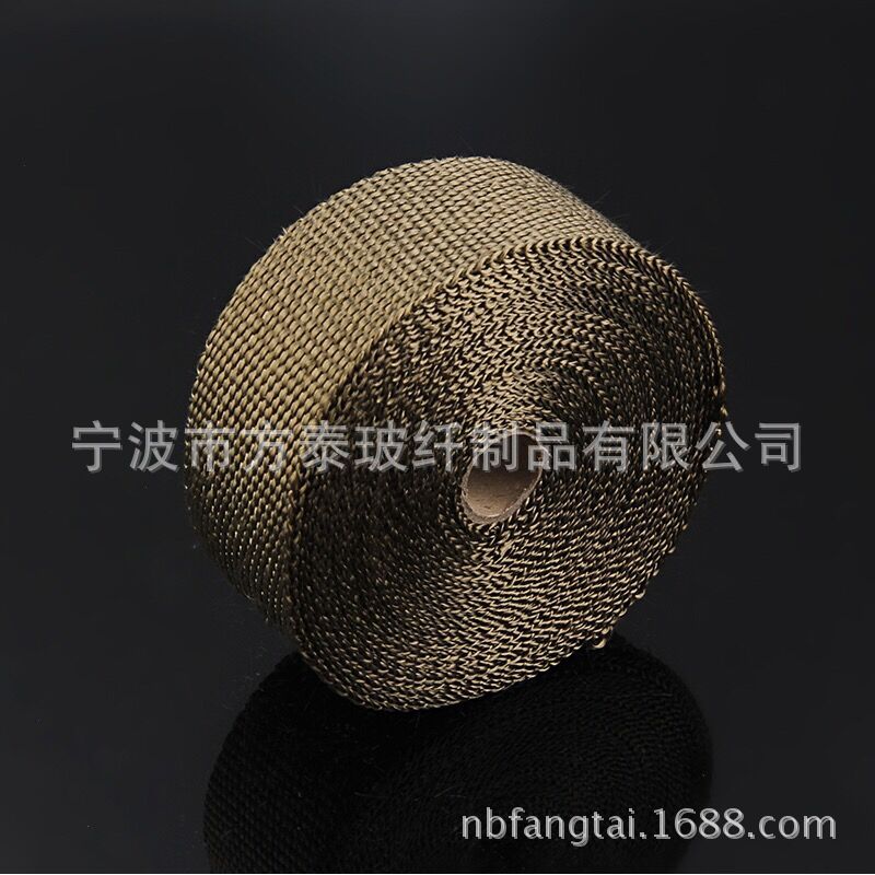 优质玄武岩纤维带 钛金色芭蕉废气缠绕棉