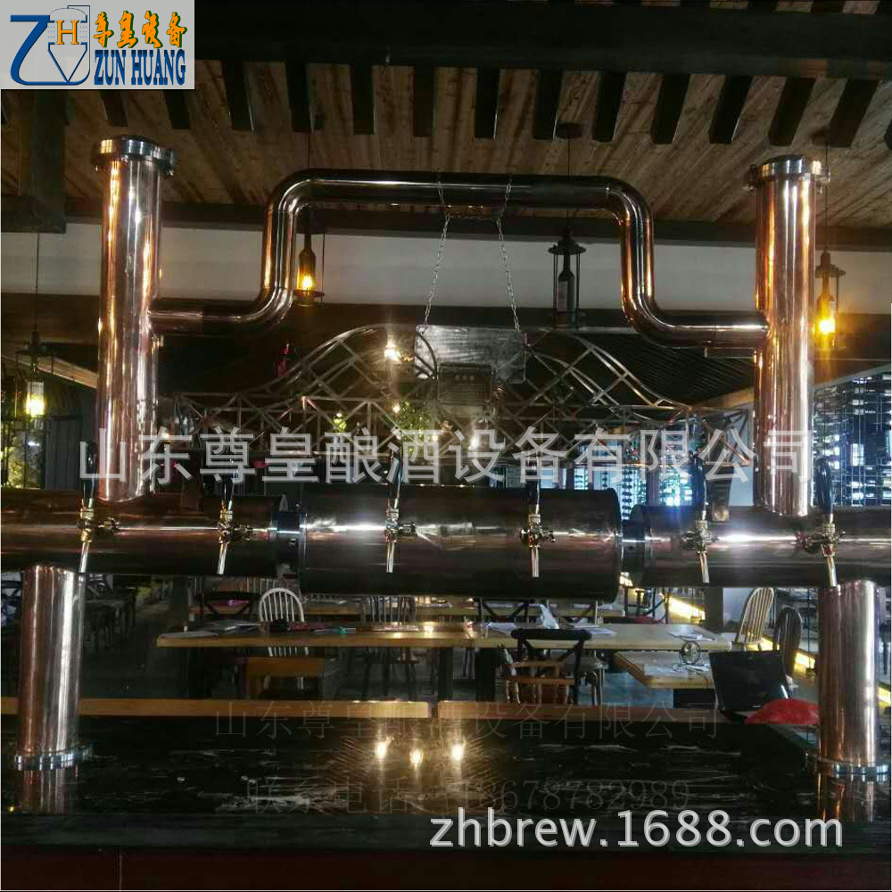 紫铜糖化系统 自酿啤酒机 不锈钢啤酒发酵罐 500L酿酒设备