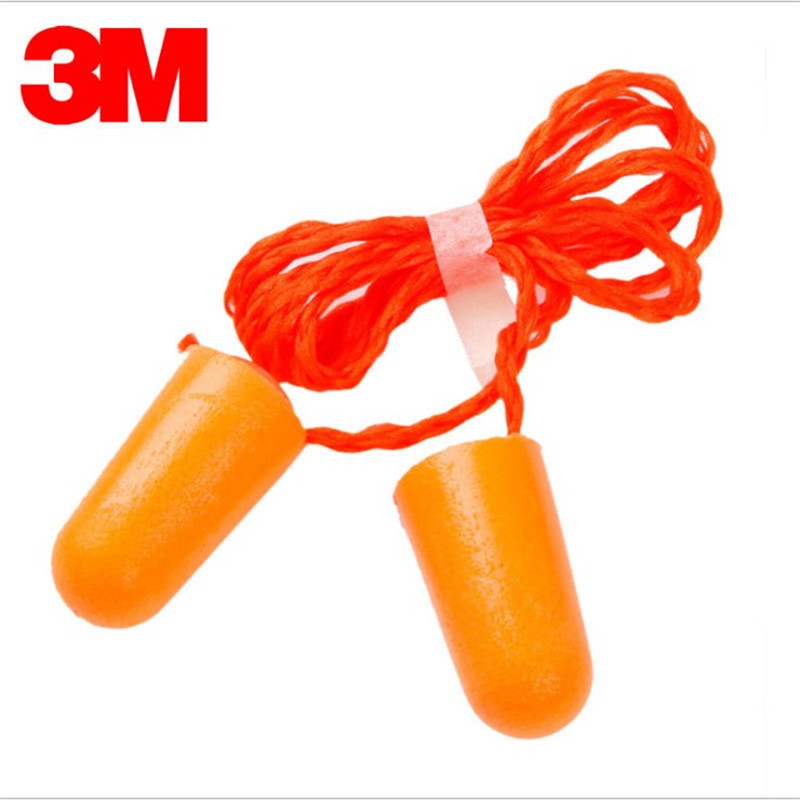 3M1110 泡棉带绳 隔音耳塞 防噪音耳塞 睡眠耳塞学习工作工业隔音