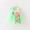 Summer summer clothing, dress for princess with bow, flowered