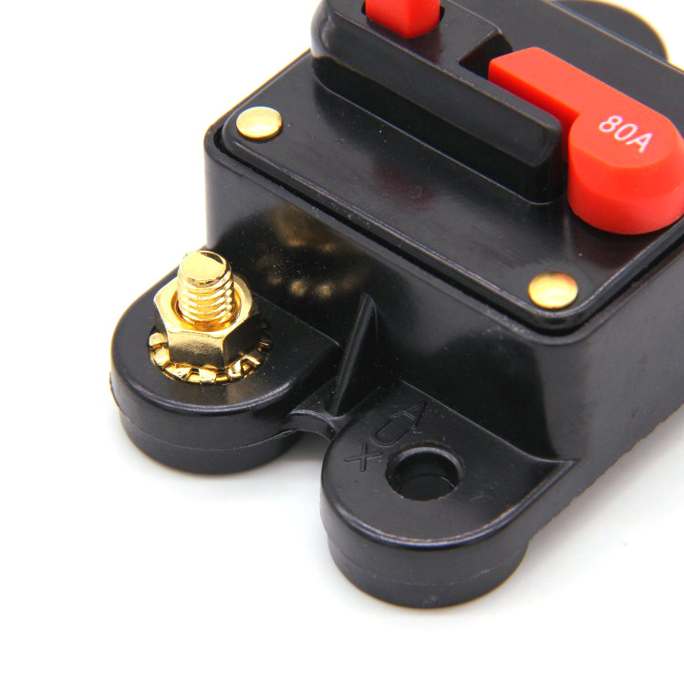 Description Picture 5 of item30A 50A 60A 80A 100A 125A 150A 200A 250A 300A 12V24V DC Home Solar System Circuit Breaker Car Audio Manual Reset Fuse Holder