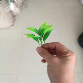 仿真植物塑料水草 8*6厘米柚子叶 盆景盆栽绿色小草 编织袋X87图
