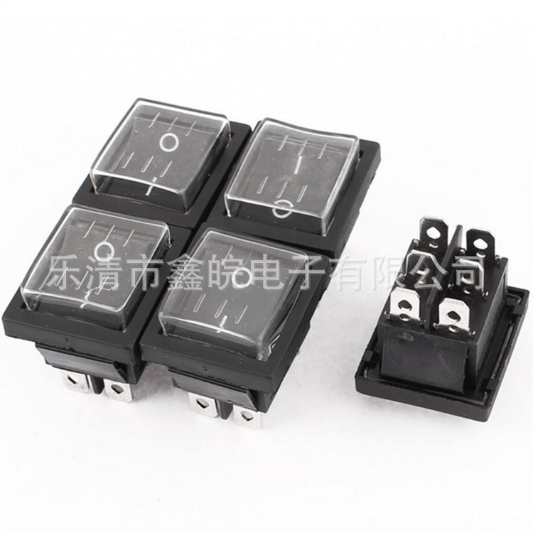 供应防水船形开关KCD4六脚二档带防水罩 防水帽 防水盖船型