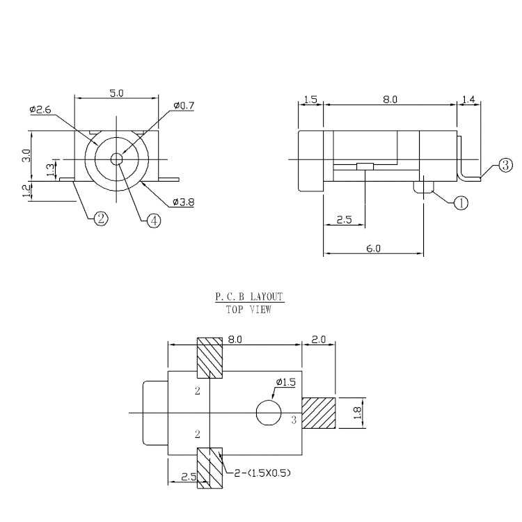 河源DC-055A插座,dc充电母座插座,电器DC充电连接器,DC母座源头厂家,东莞市亚豪电子有限公司