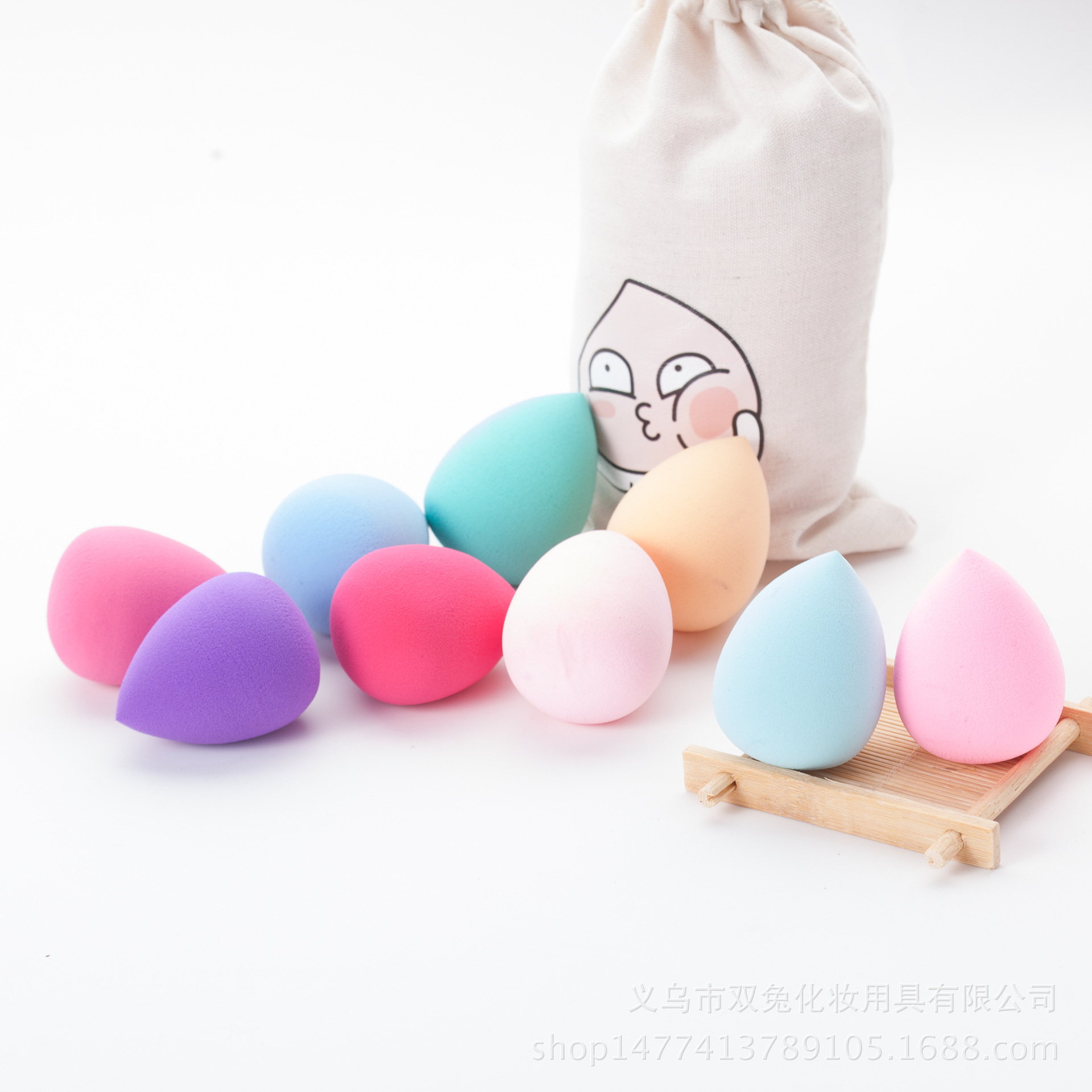 水滴形非乳膠化妝用粉撲美妝粉撲美妝用品氣墊海綿幹濕兩用批發