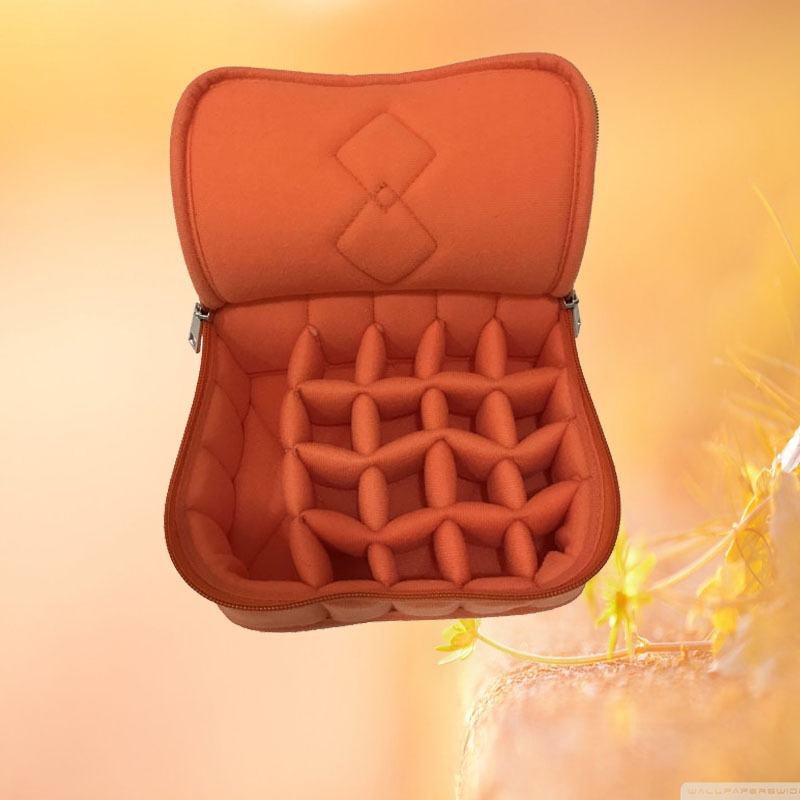 Essential oil bag from stock 17 lattice 5ml 10ML 15ml Shockproof essential oil Storage bag Flannel