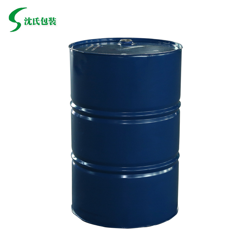 厂家直销200L蓝色圆型镀锌铁桶闭口化工包装桶翻新蓝色铁皮汽油桶