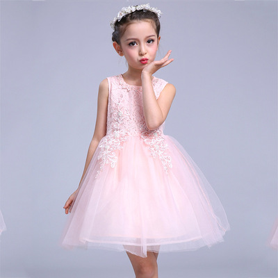Cô gái mùa hè mới Hàn Quốc dress ren không tay công chúa váy trẻ em của ca cao thương hiệu ăn mặc váy nhà máy bán hàng trực tiếp