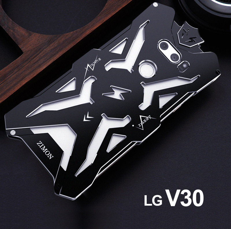 SIMON THOR Aviation Aluminum Alloy Shockproof Armor Metal Case Cover for LG V30