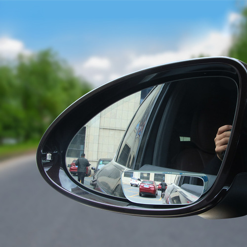 Car infinity glass mirror, adjustable angle, wide-angle long mirror, large field of view rearview auxiliary mirror, blue mirror DM-070