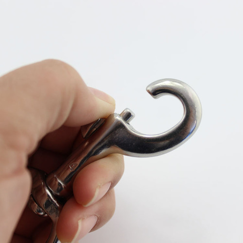 Stainless steel dog chain head, circular single hook, submersible hook, pet chain rotating hook