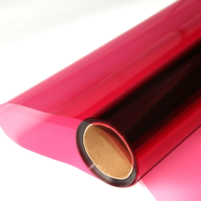 Прямая поставка с завода Декоративная стеклянная пленка красного цвета Цветение персика Стеклянная пленка для изменения цвета Персонализированная стеклянная пленка Красочная пленка