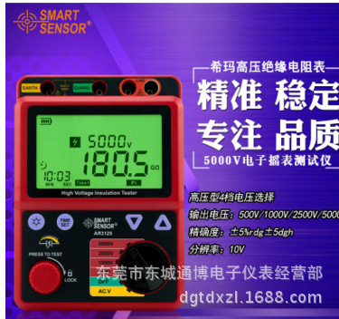 AR3125数字高压兆欧表 绝缘电阻表 5000V数显兆欧表