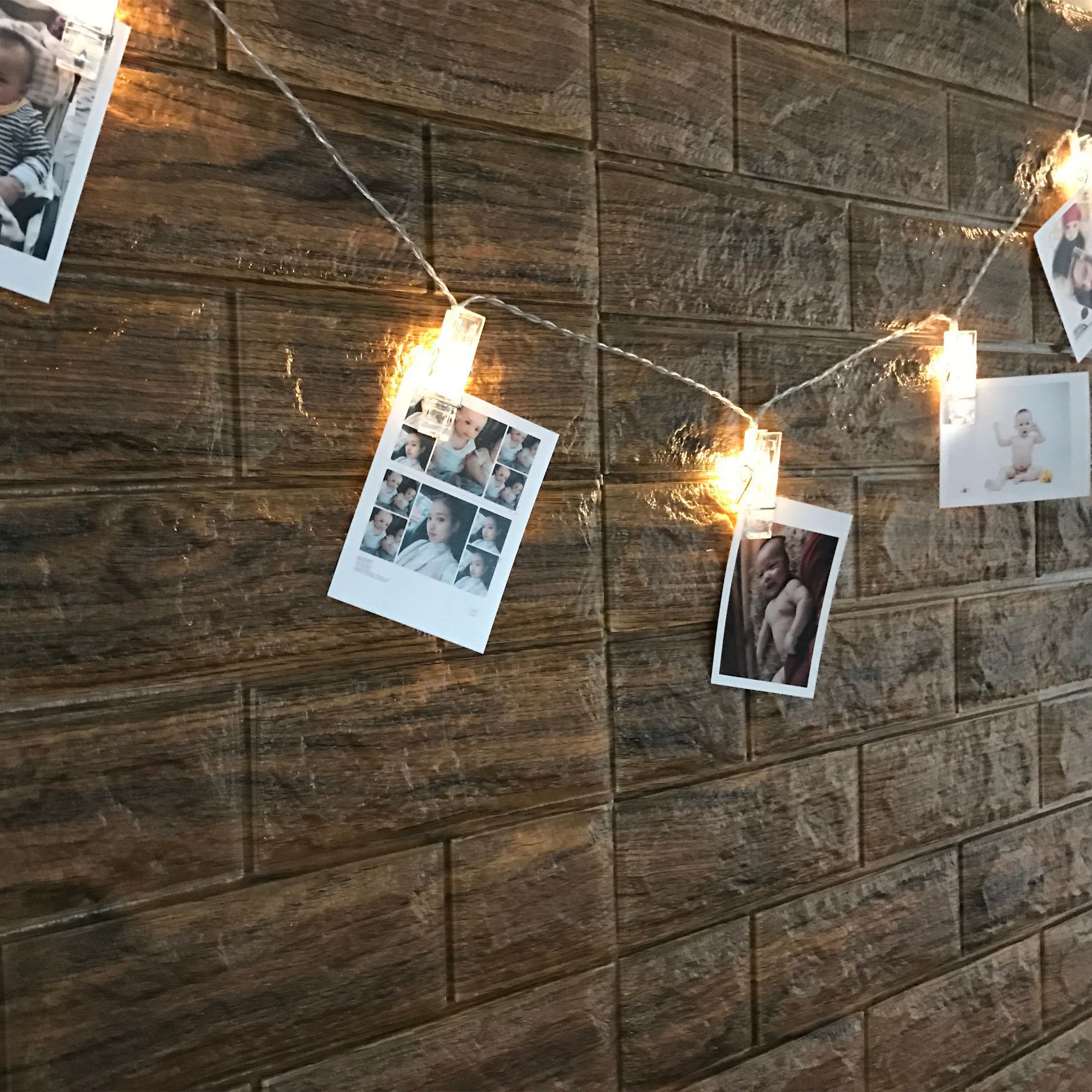 LED 조명 끈 깜박이는 조명 크리스마스 휴일 결혼식 장식 사진 벽 투명 클립 조명 도매 세대