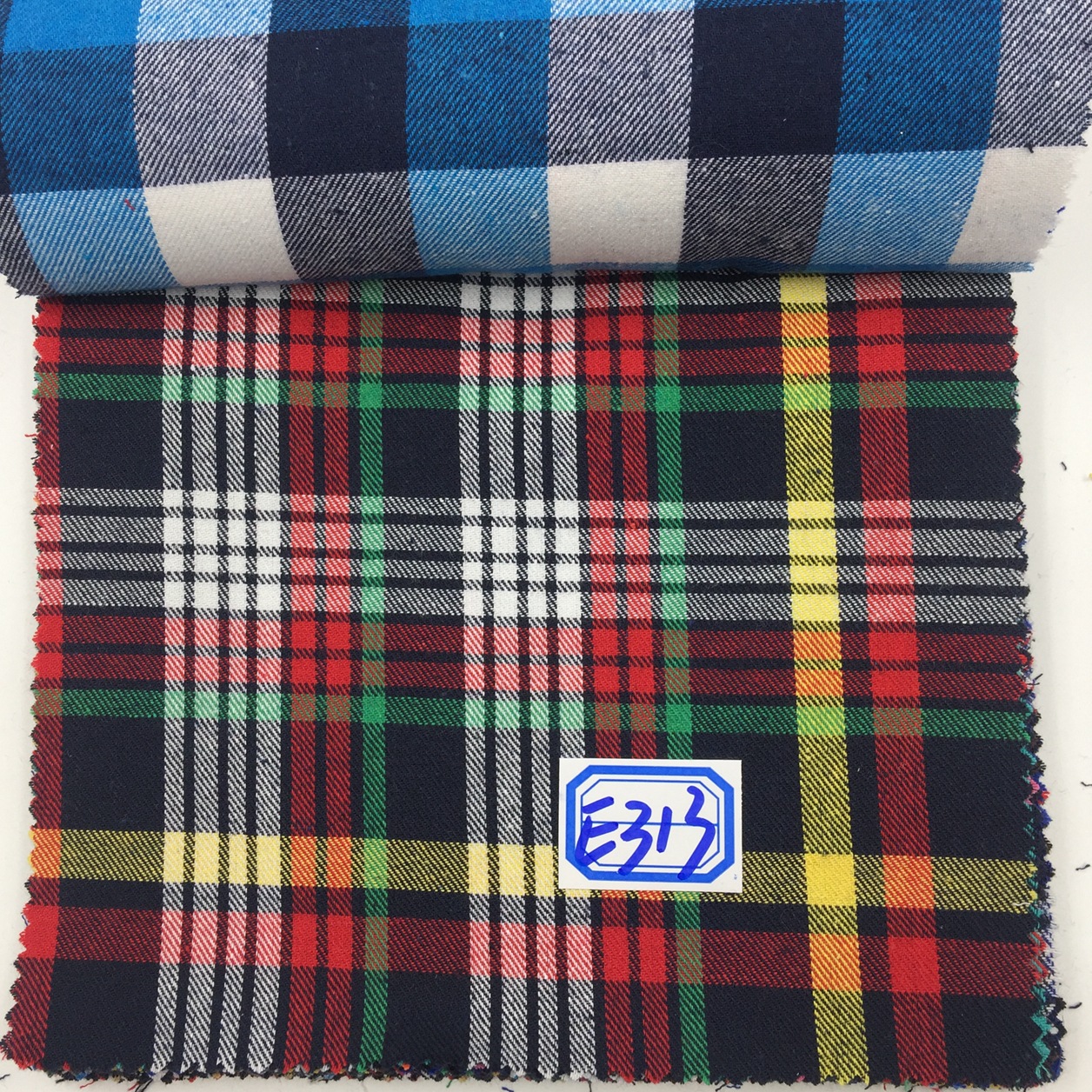 磨毛格子布 涤棉色织格子布 斜纹格子布料 民族风纯棉布料